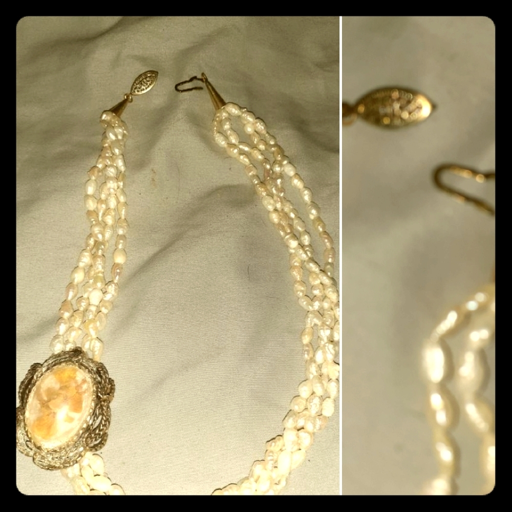 Beautiful freshwater Pearl's and Brooch